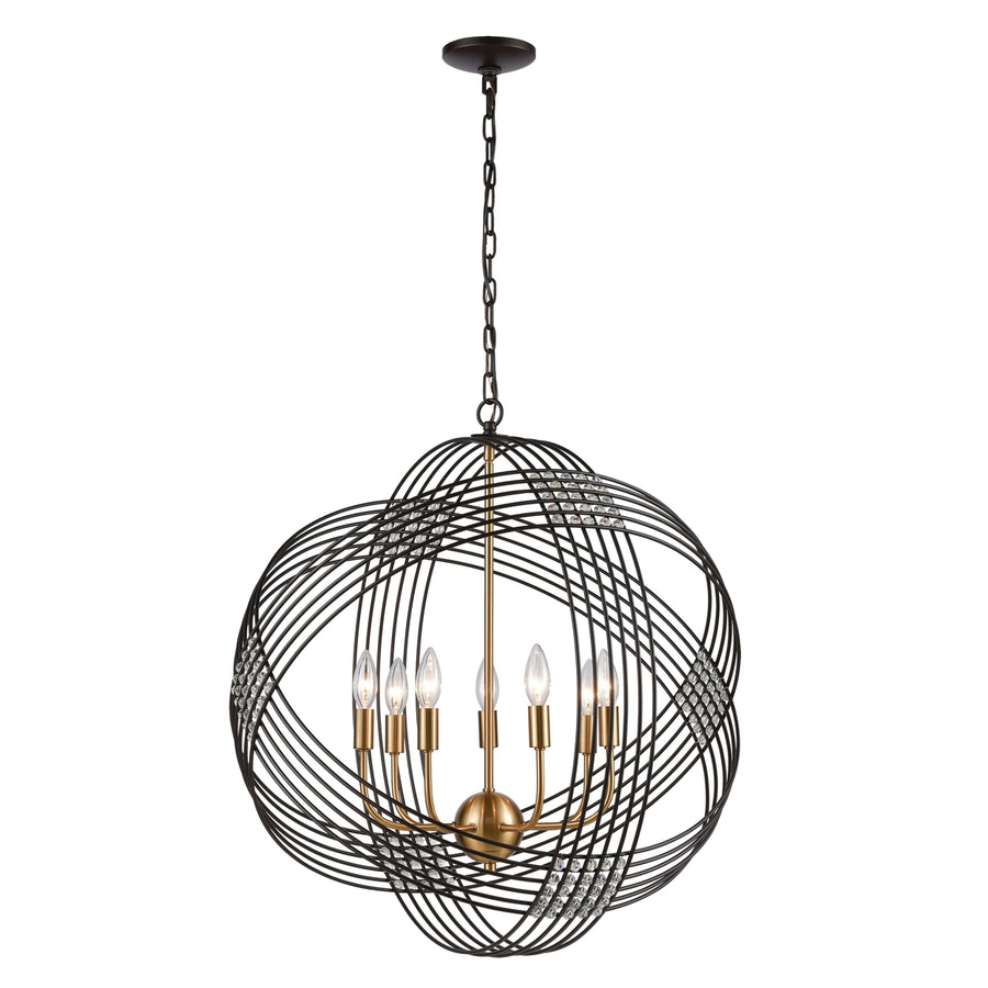 Concentric 26 Wide 7-Light Chandelier - Oil Rubbed Bronze Image 1