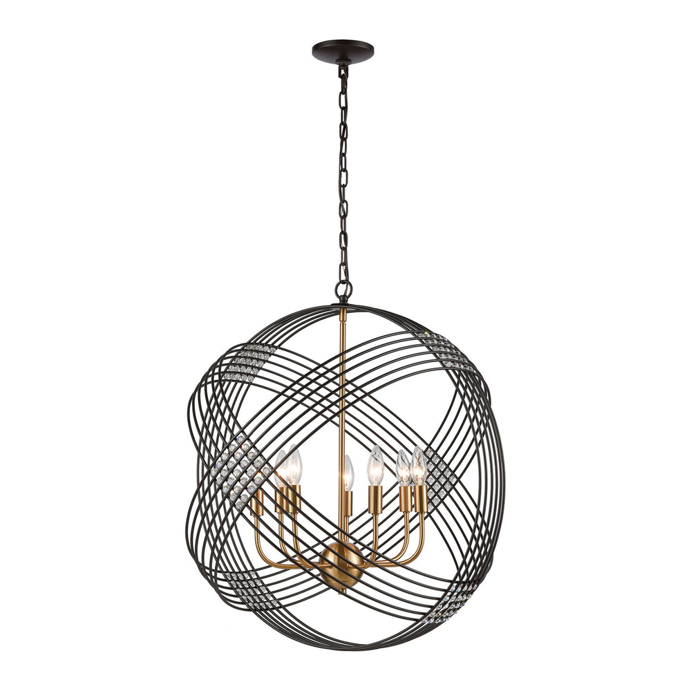 Concentric 26 Wide 7-Light Chandelier - Oil Rubbed Bronze Image 2