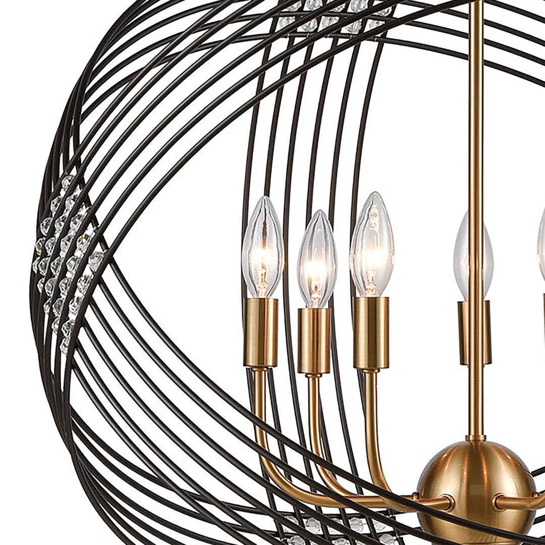 Concentric 26 Wide 7-Light Chandelier - Oil Rubbed Bronze Image 3