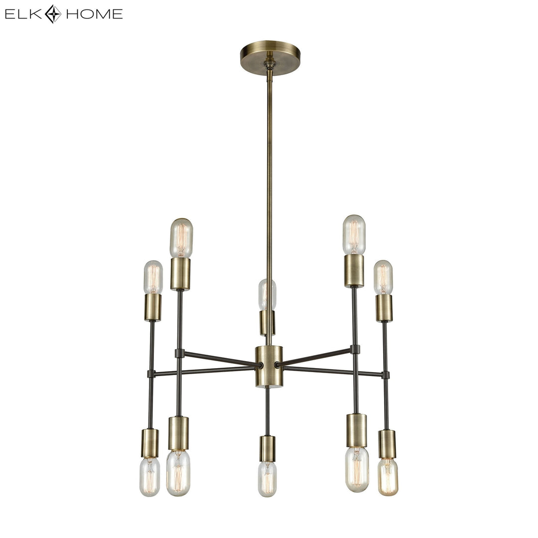 Up Down Century 24 Wide 10-Light Chandelier - Antique Brass Image 2