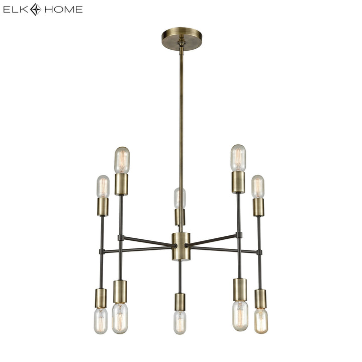 Up Down Century 24 Wide 10-Light Chandelier - Antique Brass Image 2