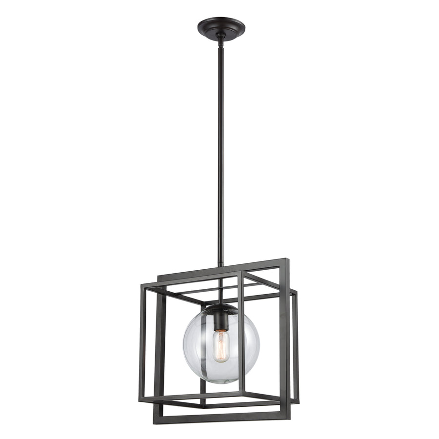 Beam Cage 15.5 Wide 1-Light Pendant - Oil Rubbed Bronze Image 1