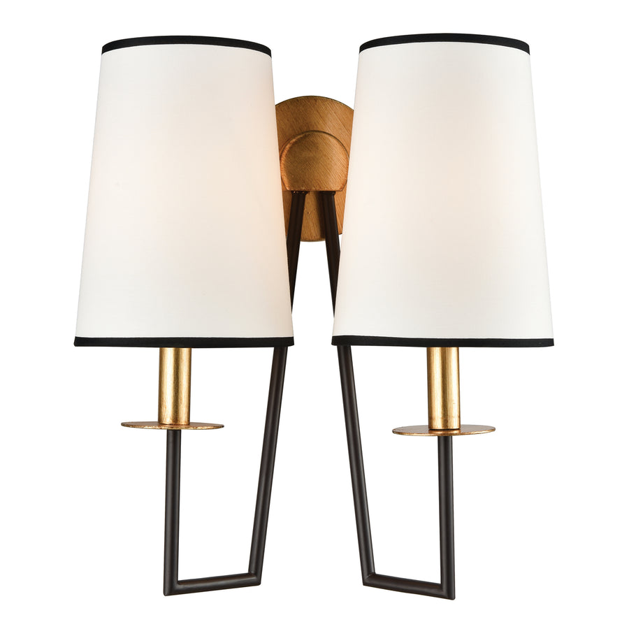 Nico 17 High 2-Light Sconce - Gold Leaf Image 1