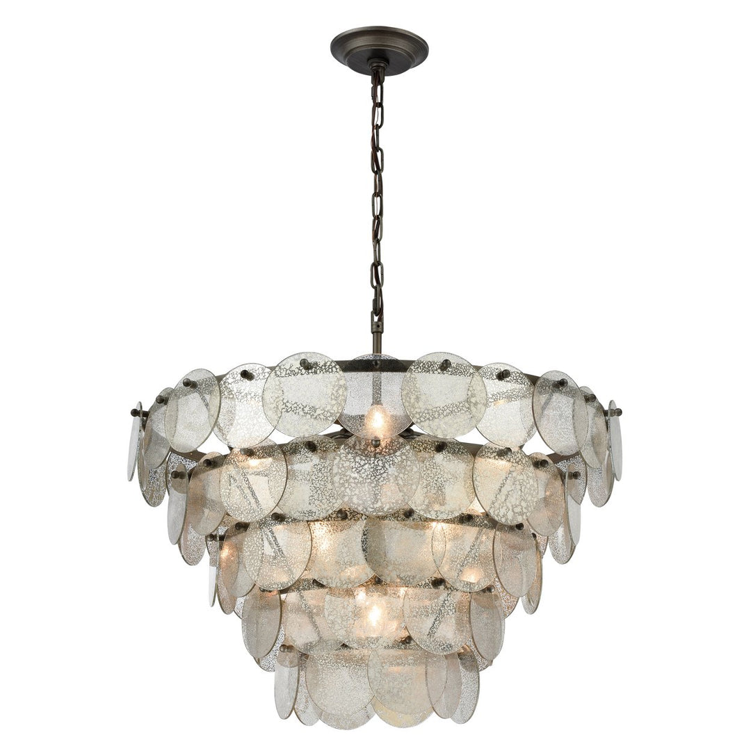 Airesse 25 Wide 9-Light Chandelier - Brushed Slate Image 1