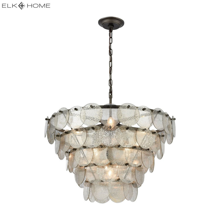 Airesse 25 Wide 9-Light Chandelier - Brushed Slate Image 2