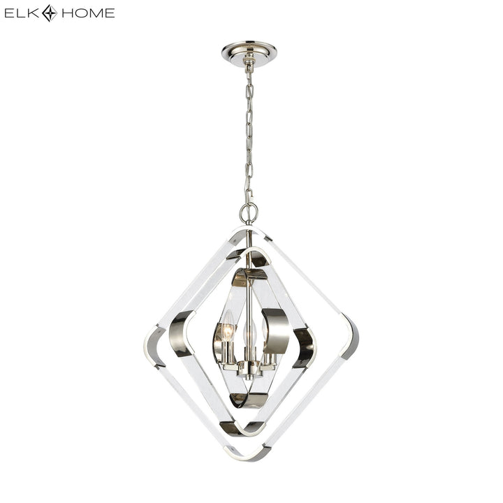 Rapid Pulse 20 Wide 3-Light Pendant - Polished Nickel Image 2