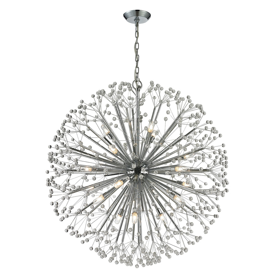 Starburst 36 Wide 19-Light Chandelier - Polished Chrome Image 1