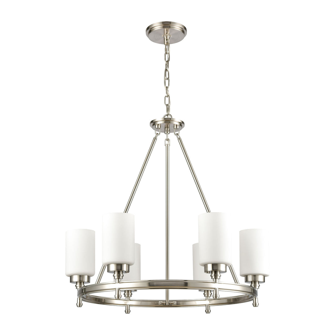 Dawson 25 Wide 6-Light Chandelier - Satin Nickel Image 2