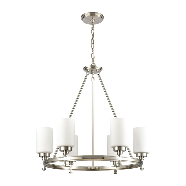 Dawson 25 Wide 6-Light Chandelier - Satin Nickel Image 2