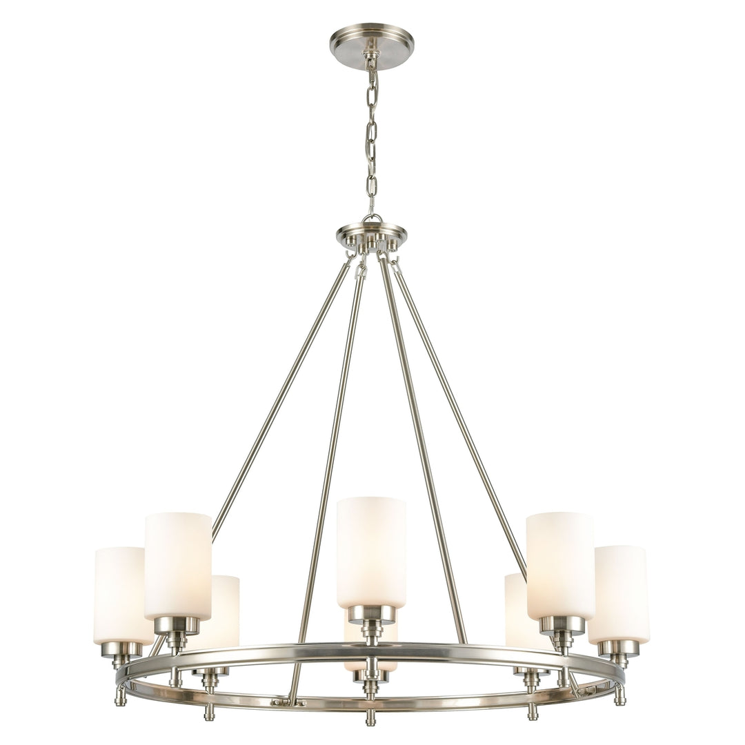 Dawson 33 Wide 8-Light Chandelier - Satin Nickel Image 1