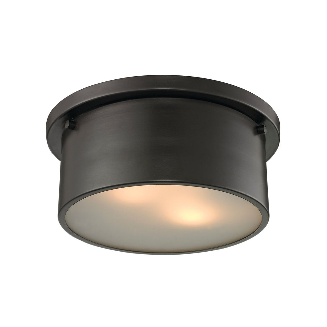 Simpson 10 Wide 2-Light Flush Mount - Oil Rubbed Bronze Image 1