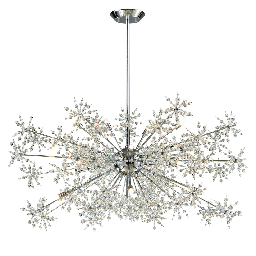 Snowburst 48 Wide 20-Light Chandelier - Polished Chrome Image 1