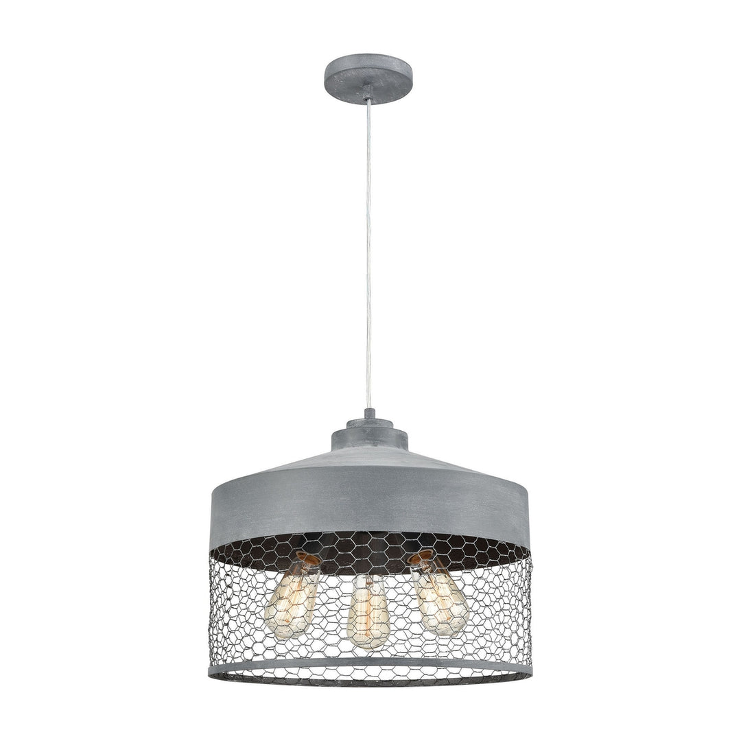 Darkhorse 16 Wide 3-Light Chandelier - Concrete Image 1