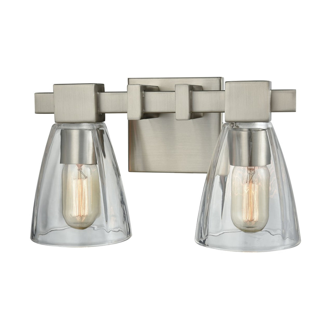 Ensley 12 Wide 2-Light Vanity Light - Satin Nickel Image 1