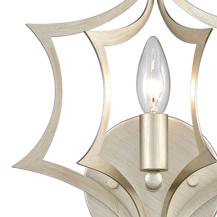 Delray 13 High 1-Light Sconce - Aged Silver Image 3