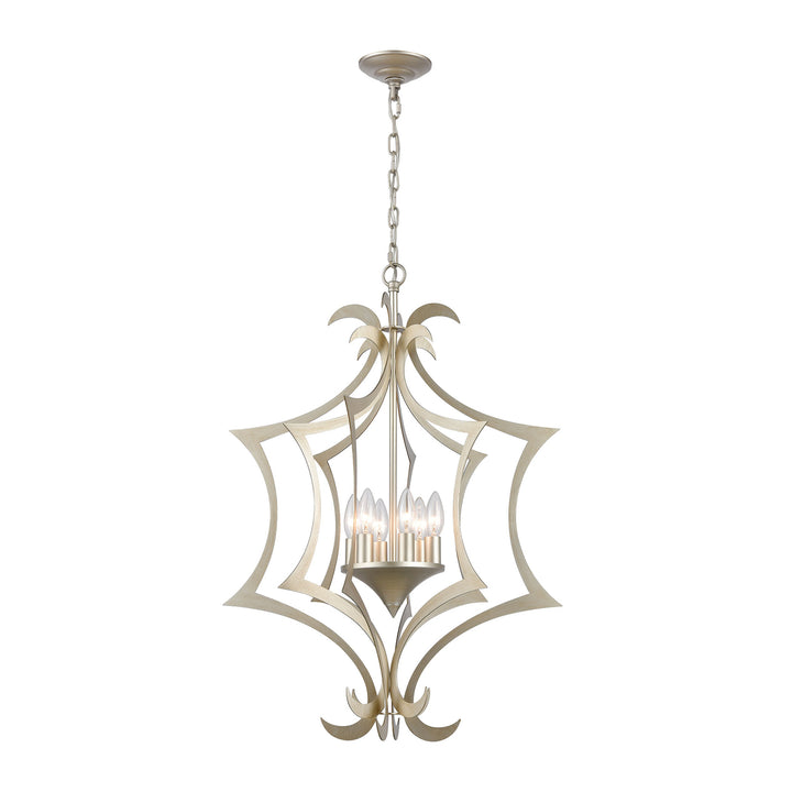 Delray 21 Wide 6-Light Pendant - Aged Silver Image 1