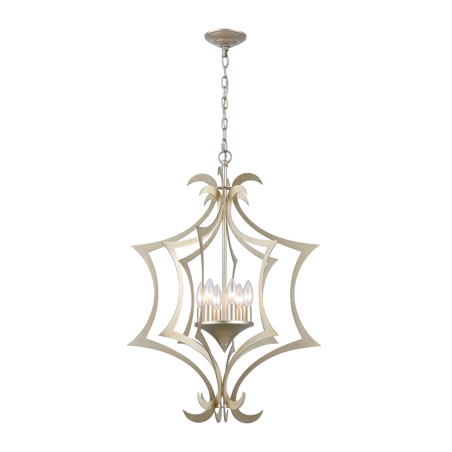 Delray 21 Wide 6-Light Pendant - Aged Silver Image 1