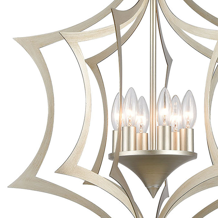 Delray 21 Wide 6-Light Pendant - Aged Silver Image 2