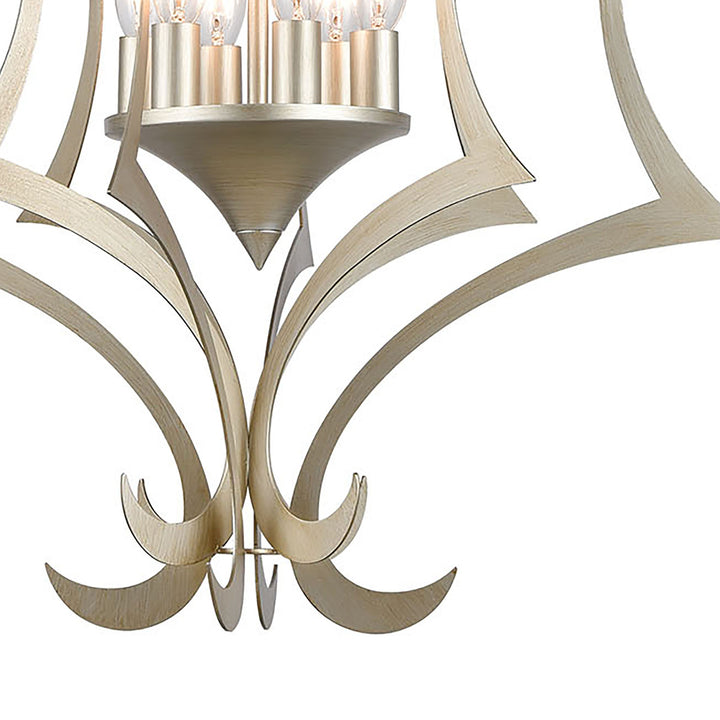 Delray 21 Wide 6-Light Pendant - Aged Silver Image 5