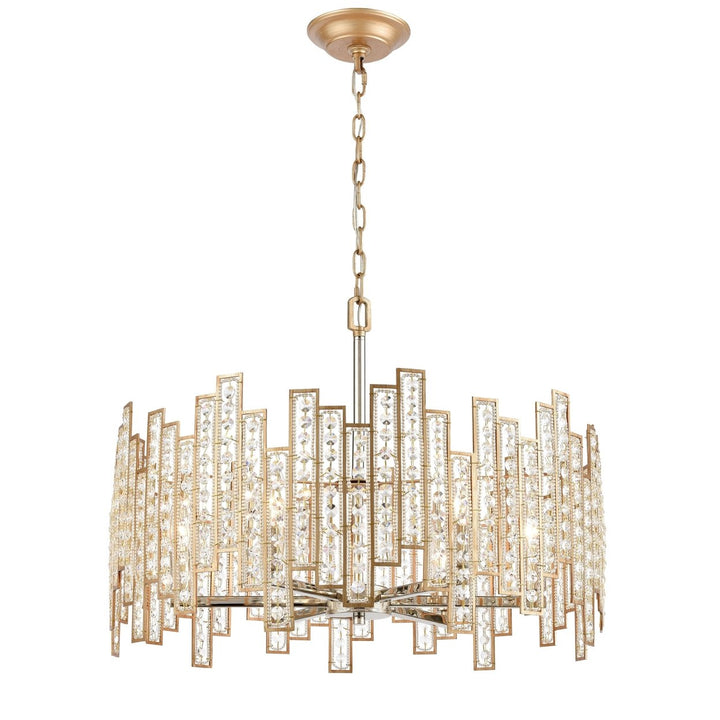 Equilibrium 24 Wide 6-Light Chandelier - Matte Gold Image 1