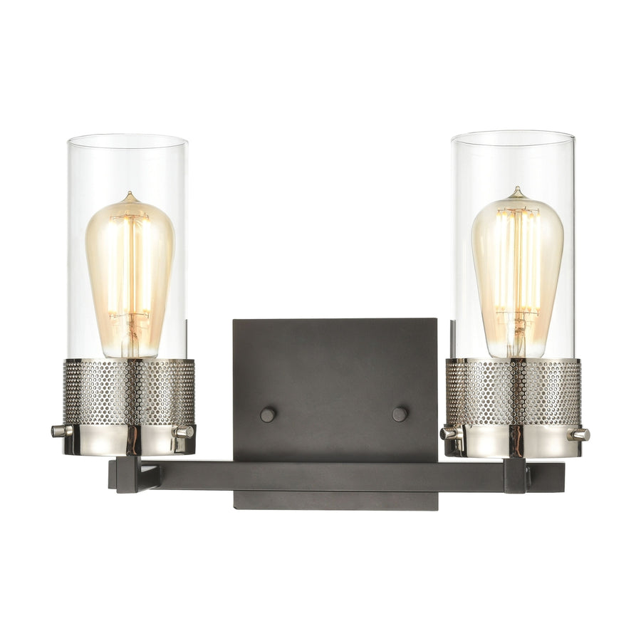 Bergenline 13 Wide 2-Light Vanity Light - Matte Black Image 1