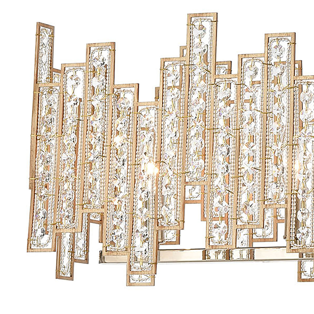 Equilibrium 34 Wide 5-Light Linear Chandelier - Matte Gold Image 3