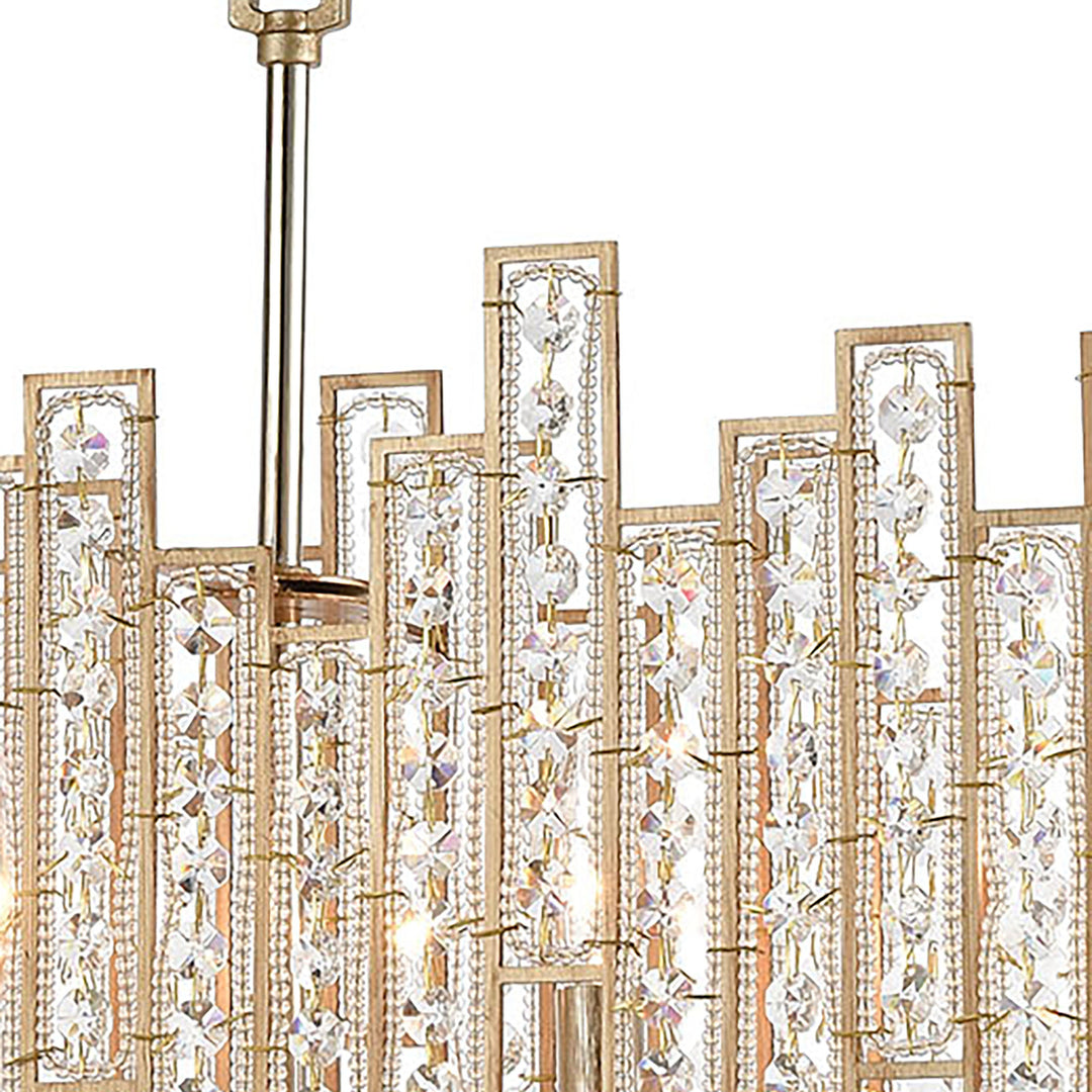 Equilibrium 34 Wide 5-Light Linear Chandelier - Matte Gold Image 5