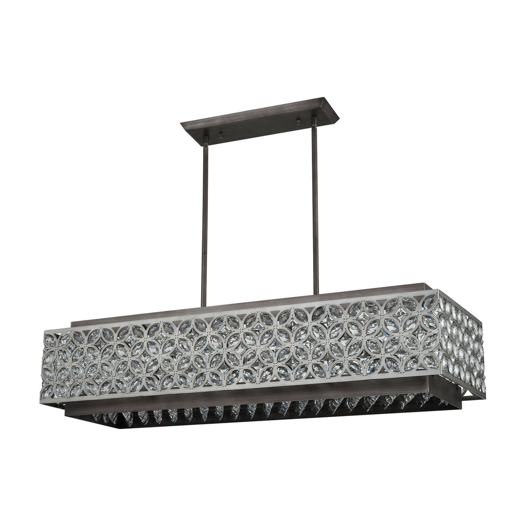 Rosslyn 40 Wide 8-Light Linear Chandelier - Weathered Zinc Image 6