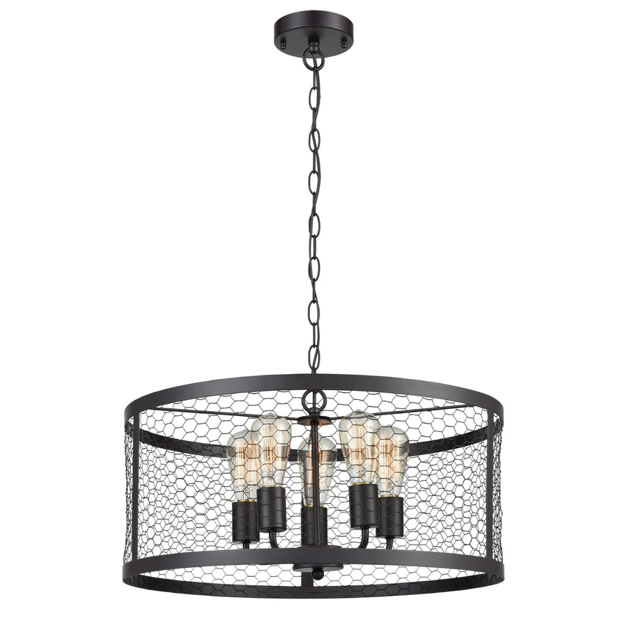 Grange 21 Wide 5-Light Chandelier - Oil Rubbed Bronze Image 1