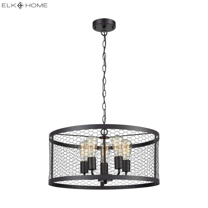 Grange 21 Wide 5-Light Chandelier - Oil Rubbed Bronze Image 2