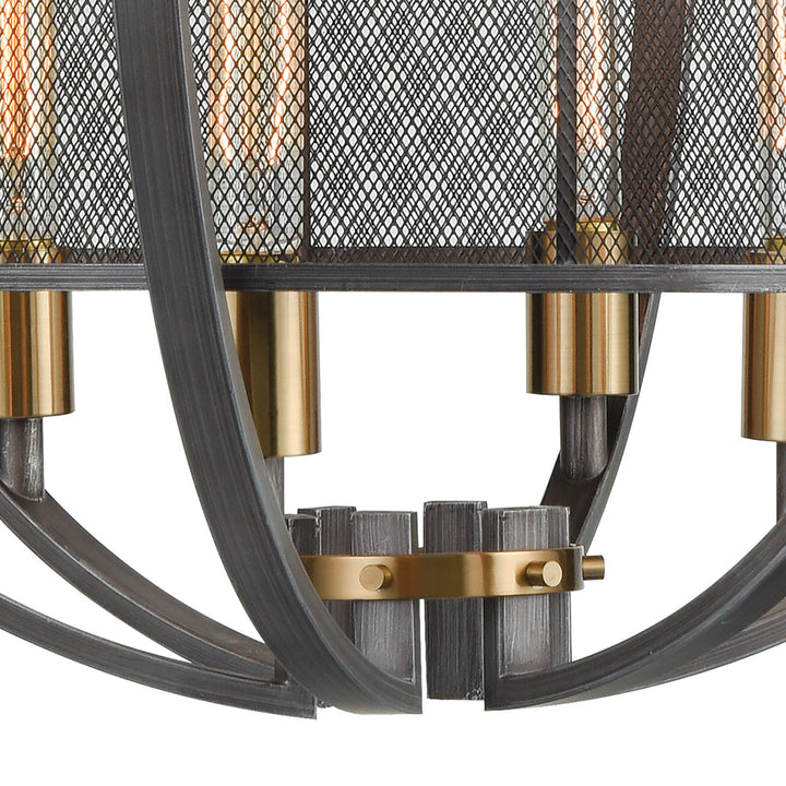 Ellicott 24 Wide 6-Light Chandelier - Weathered Zinc Image 4