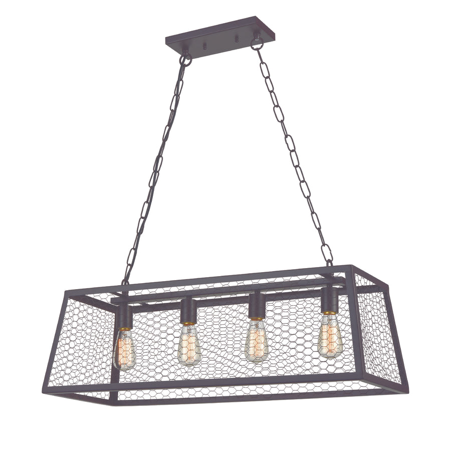 Grange 31 Wide 4-Light Chandelier - Oil Rubbed Bronze Image 1