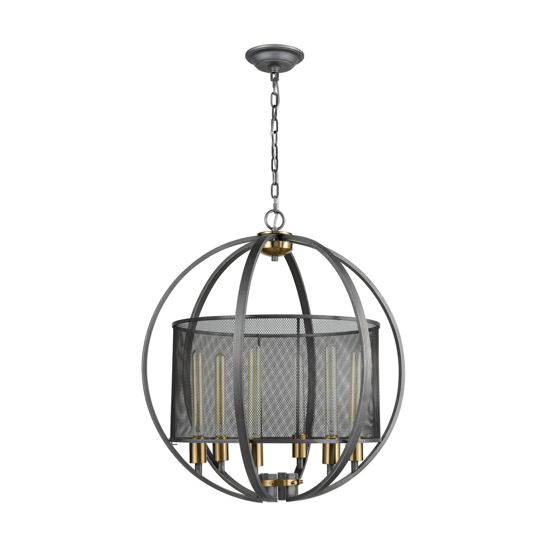 Ellicott 24 Wide 6-Light Chandelier - Weathered Zinc Image 6