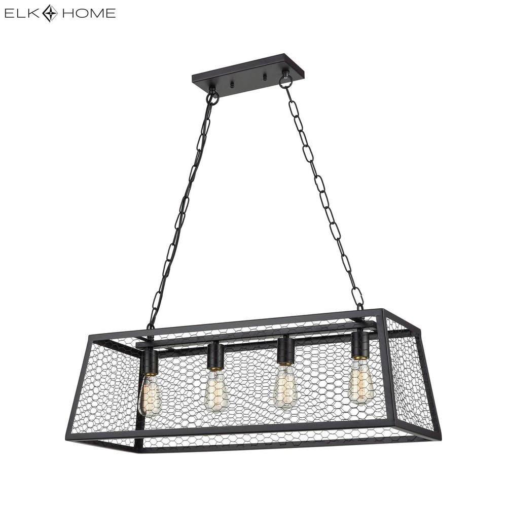 Grange 31 Wide 4-Light Chandelier - Oil Rubbed Bronze Image 2