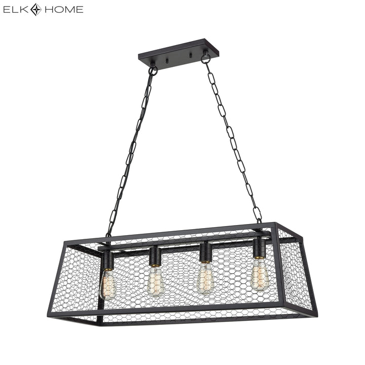 Grange 31 Wide 4-Light Chandelier - Oil Rubbed Bronze Image 2