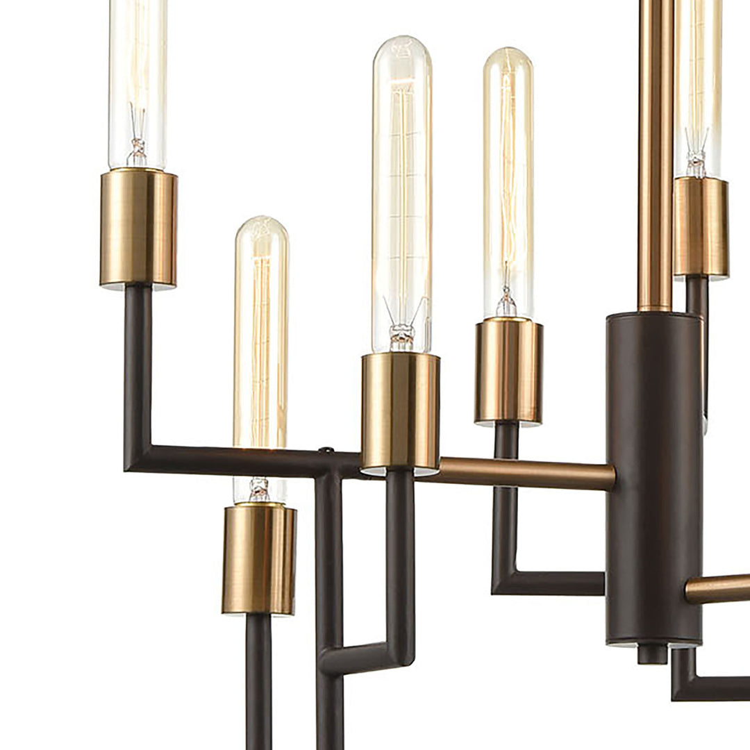 Congruency 23 Wide 9-Light Chandelier - Oil Rubbed Bronze Image 3