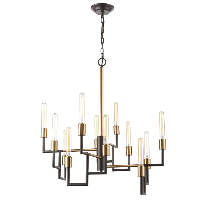 Congruency 29 Wide 12-Light Chandelier - Oil Rubbed Bronze Image 1