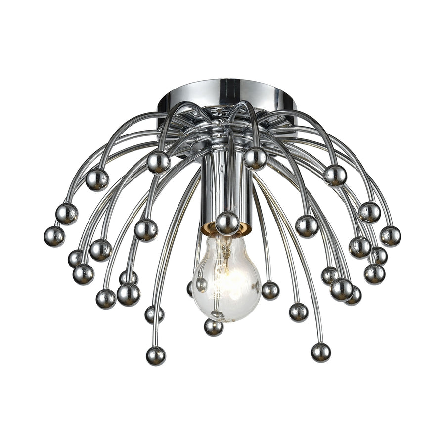 Momotombo 12 Wide 1-Light Flush Mount - Chrome Image 1