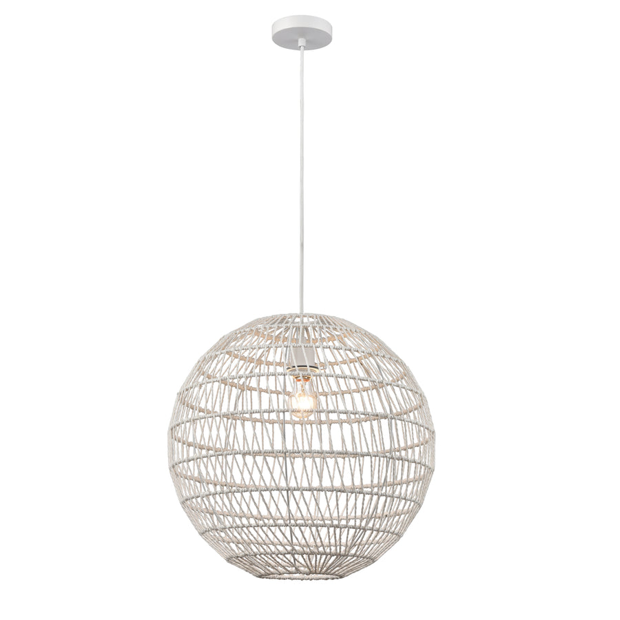 Simoom 19 Wide 1-Light Pendant - White Image 1