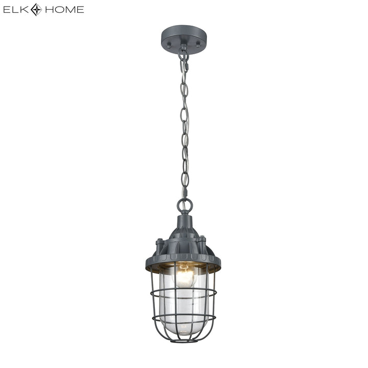 Steel Trap 6 Wide 1-Light Mini Pendant - Gray Image 2