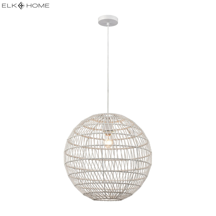 Simoom 19 Wide 1-Light Pendant - White Image 2