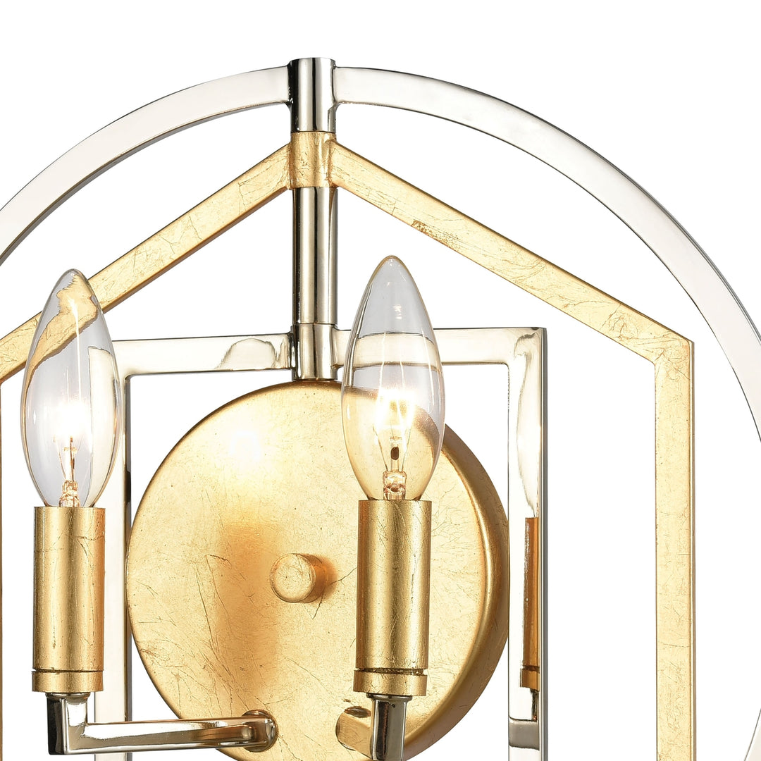 Geosphere 13 High 2-Light Sconce - Polished Nickel Image 4