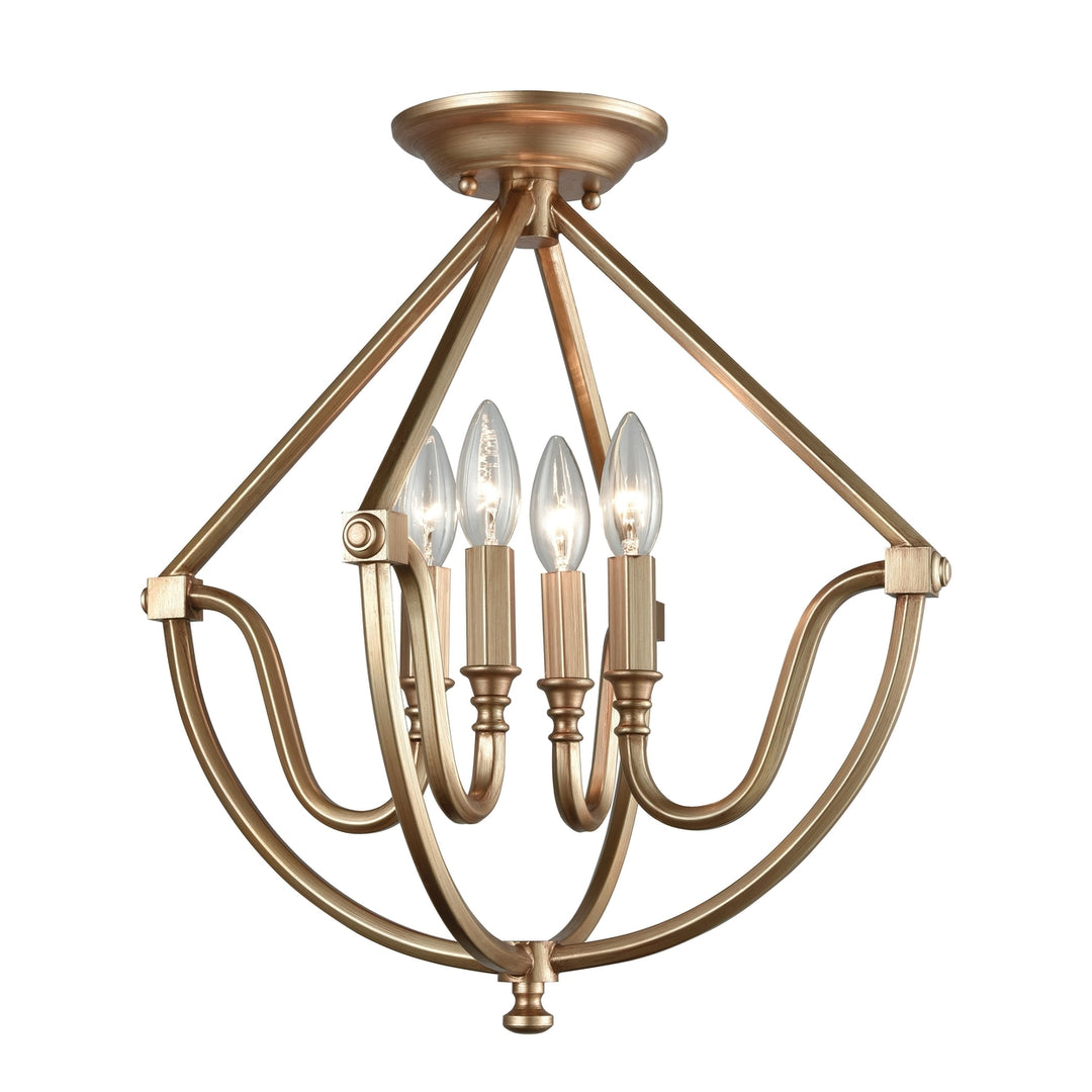 Stanton 16 Wide 4-Light Semi Flush Mount - Matte Gold Image 1