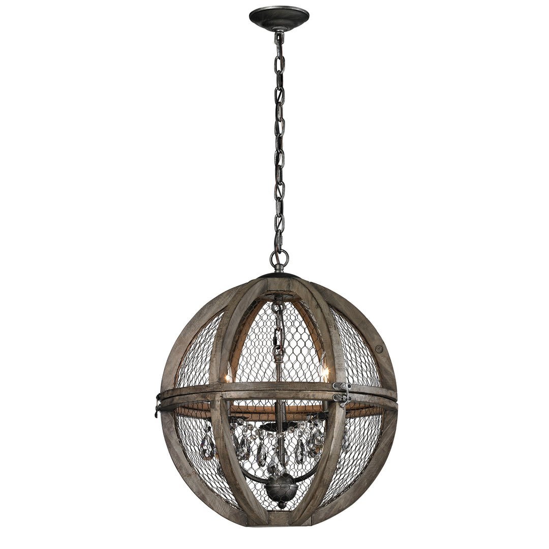 Renaissance Invention 18 Wide 3-Light Pendant - Weathered Zinc Image 1