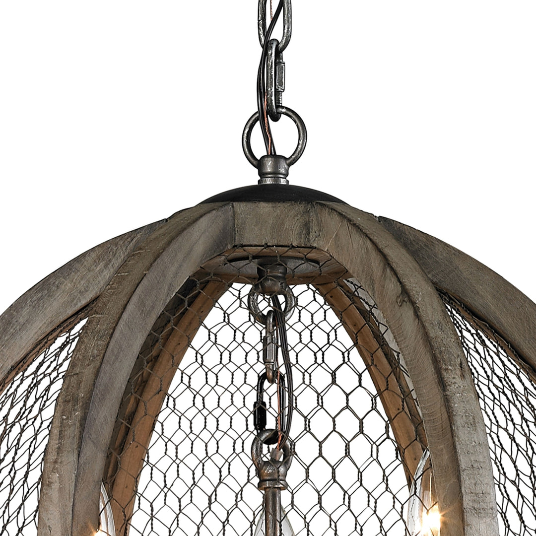 Renaissance Invention 18 Wide 3-Light Pendant - Weathered Zinc Image 4