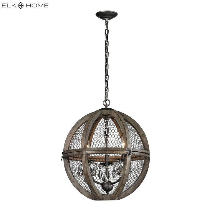 Renaissance Invention 18 Wide 3-Light Pendant - Weathered Zinc Image 7