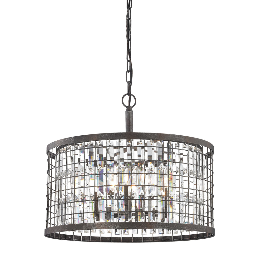 Nadina 22 Wide 6-Light Chandelier - Silverdust Iron Image 1