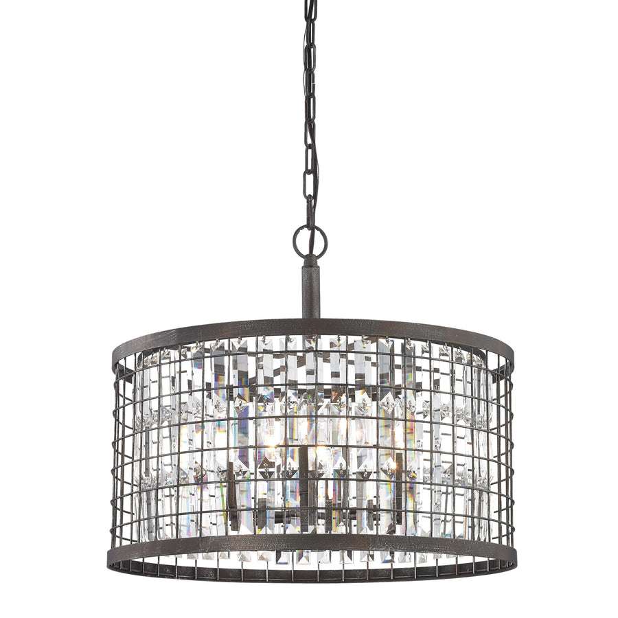 Nadina 22 Wide 6-Light Chandelier - Silverdust Iron Image 1