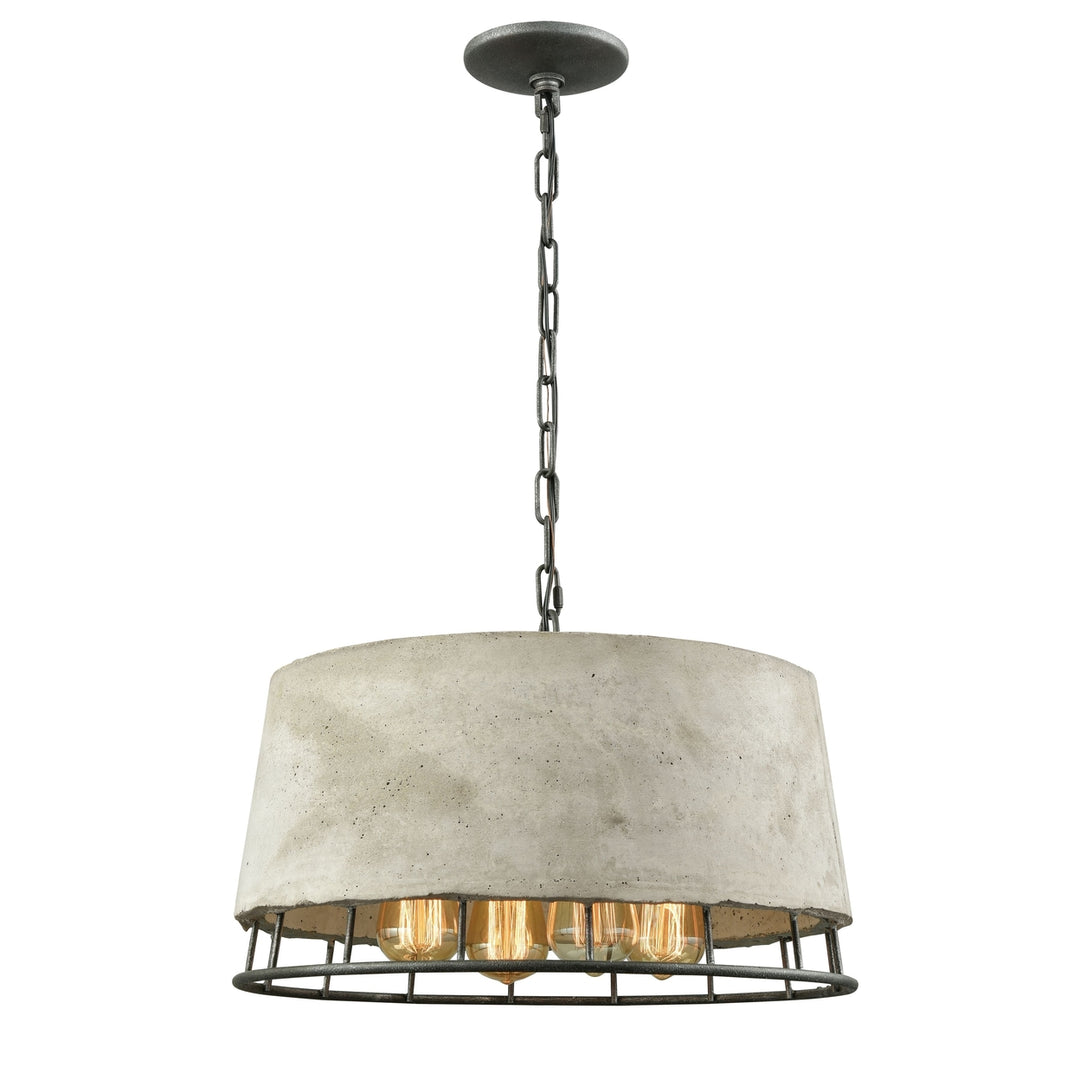 Brocca 18 Wide 4-Light Chandelier - Silverdust Iron Image 1