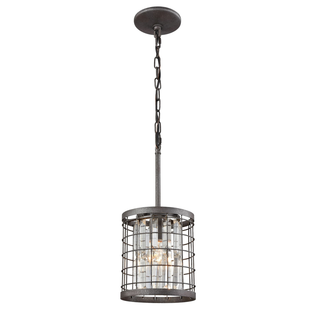 Nadina 7 Wide 1-Light Mini Pendant - Silverdust Iron Image 1